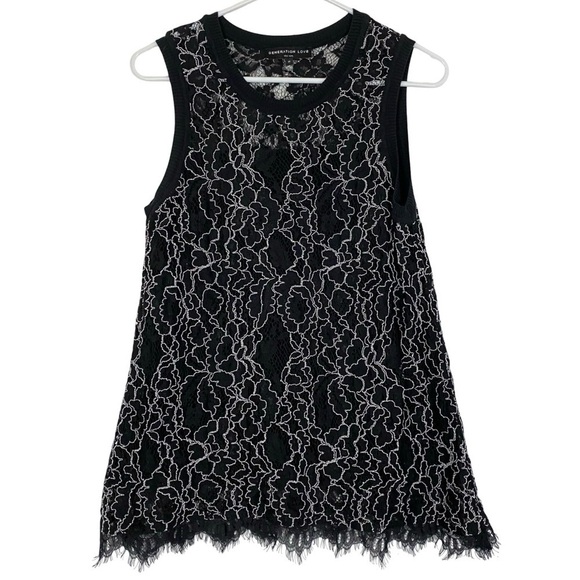 Generation Love Tops - Generation Love Lace Tank Top Womens Size Medium Black Sleeveless Shirt Tunic